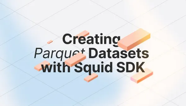 Creating Parquet Datasets with Squid SDK